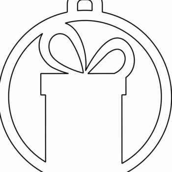 Intra απο ξύλο plywood 3mm-4mm πάχος – Κουτί δώρου Χριστουγεννιάτικη μπάλα 10x10 cm INTRAVECTRY-MY549114 - Image 4