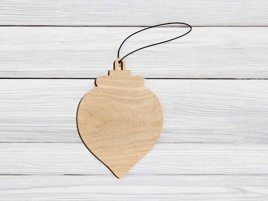 Intra απο ξύλο plywood 3mm-4mm πάχος – Χριστουγεννιάτικο στολίδι σε σχήμα λαμπτήρα 40x45 cm INTRAVECTRY-MY546804