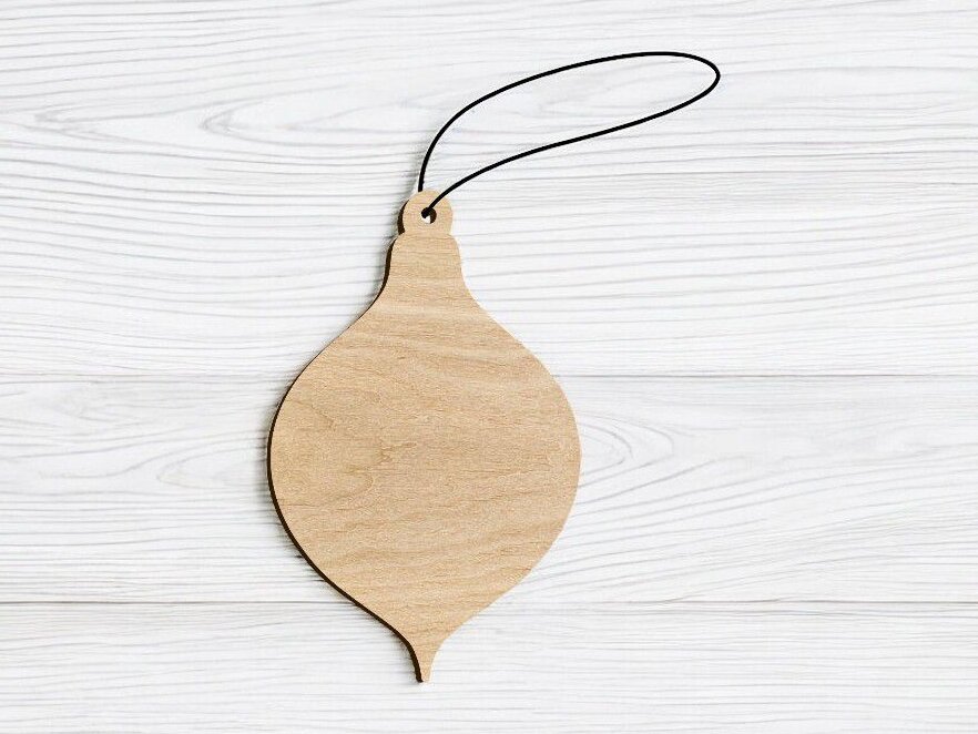 Intra απο ξύλο plywood 3mm-4mm πάχος – Κενό στολίδι οβάλ βολβού 50x60 cm INTRAVECTRY-MY546805