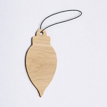 Intra απο ξύλο plywood 3mm-4mm πάχος – Χριστουγεννιάτικη διακόσμηση με βολβό 25x25 cm INTRAVECTRY-MY548299 - Image 2