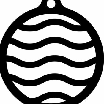 Intra απο ξύλο plywood 3mm-4mm πάχος – Κυματιστό χριστουγεννιάτικο μπιχλιμπίδι 15x15 cm INTRAVECTRY-MY559799 - Image 3