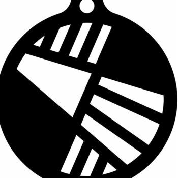 Intra απο ξύλο plywood 3mm-4mm πάχος – Χριστουγεννιάτικο στολίδι με αφηρημένο σχέδιο 30x30 cm INTRAVECTRY-MY550900 - Image 3