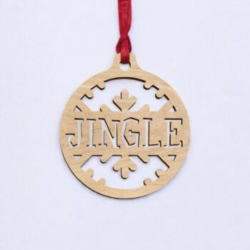 Intra απο ξύλο plywood 3mm-4mm πάχος – Μπιχλιμπίδι Χριστουγεννιάτικου Δέντρου Jingle 35x40 cm INTRAVECTRY-MY549122 - Image 2