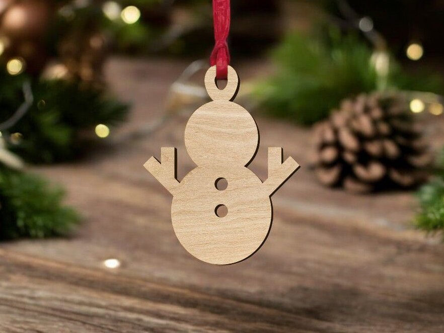 Intra απο ξύλο plywood 3mm-4mm πάχος – Χριστουγεννιάτικο στολίδι χιονάνθρωπος 20x25 cm INTRAVECTRY-MY553416