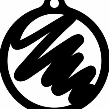 Intra απο ξύλο plywood 3mm-4mm πάχος – Ζωή γραμμή μοτίβο Χριστουγεννιάτικη μπάλα 45x50 cm INTRAVECTRY-MY550920 - Image 3