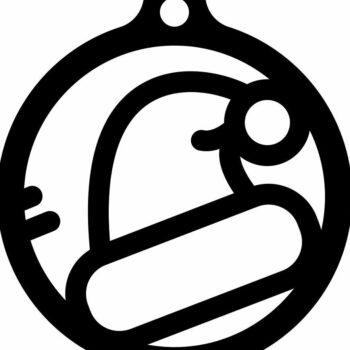 Intra απο ξύλο plywood 3mm-4mm πάχος – Χριστουγεννιάτικο μπιχλιμπίδι με καπέλο Άγιου Βασίλη 40x45 cm INTRAVECTRY-MY550924 - Image 3