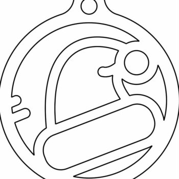 Intra απο ξύλο plywood 3mm-4mm πάχος – Χριστουγεννιάτικο μπιχλιμπίδι με καπέλο Άγιου Βασίλη 40x45 cm INTRAVECTRY-MY550924 - Image 4