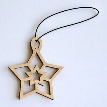 Intra απο ξύλο plywood 3mm-4mm πάχος – Διακόσμηση Χριστουγεννιάτικου Δέντρου Star Bauble 50x60 cm INTRAVECTRY-MY552853 - Image 1