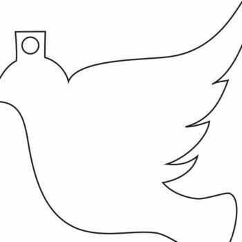 Intra απο ξύλο plywood 3mm-4mm πάχος – Περιστέρι Χριστουγεννιάτικο στολίδι Craft Blank 20x25 cm INTRAVECTRY-MY549567 - Image 4