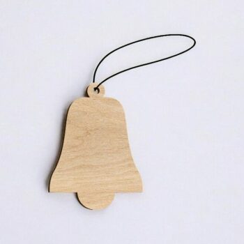 Intra απο ξύλο plywood 3mm-4mm πάχος – Κενό χειροτεχνία στολίδι χριστουγεννιάτικο κουδούνι 12x15 cm INTRAVECTRY-MY550166 - Image 2