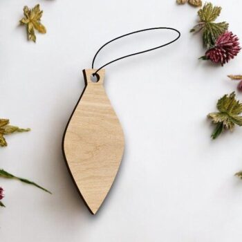 Intra απο ξύλο plywood 3mm-4mm πάχος – Κενό χριστουγεννιάτικο στολίδι λαμπτήρα 10x10 cm INTRAVECTRY-MY545577 - Image 1