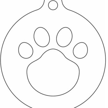 Intra απο ξύλο plywood 3mm-4mm πάχος – Paw Print Χριστουγεννιάτικο στολίδι 15x15 cm INTRAVECTRY-MY545582 - Image 4