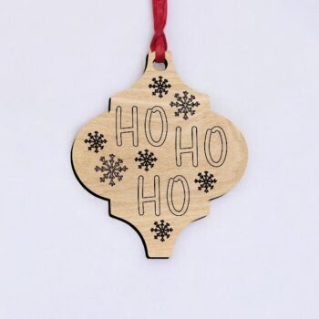 Intra απο ξύλο plywood 3mm-4mm πάχος – Χριστουγεννιάτικο στολίδι από πλακάκι Arabesque Ho Ho Ho 10x10 cm INTRAVECTRY-MY552896 - Image 2