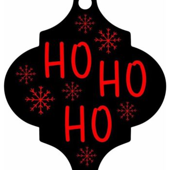 Intra απο ξύλο plywood 3mm-4mm πάχος – Χριστουγεννιάτικο στολίδι από πλακάκι Arabesque Ho Ho Ho 10x10 cm INTRAVECTRY-MY552896 - Image 3
