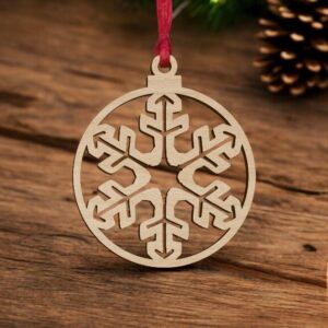 Intra απο ξύλο plywood 3mm-4mm πάχος – Χριστουγεννιάτικο εορταστικό μπιχλιμπίδι 15x15 cm INTRAVECTRY-MY550973