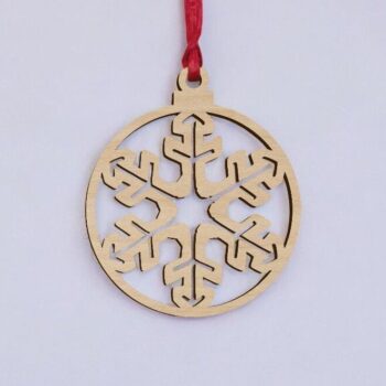 Intra απο ξύλο plywood 3mm-4mm πάχος – Χριστουγεννιάτικο εορταστικό μπιχλιμπίδι 20x25 cm INTRAVECTRY-MY559873 - Image 2