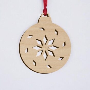 Intra απο ξύλο plywood 3mm-4mm πάχος – Χριστουγεννιάτικο Δέντρο Μπαλίτσα 30x35 cm INTRAVECTRY-MY549161 - Image 2