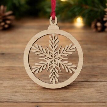 Intra απο ξύλο plywood 3mm-4mm πάχος – Κρεμαστό στολίδι Χριστουγεννιάτικου Δέντρου 12x15 cm INTRAVECTRY-MY553481 - Image 1