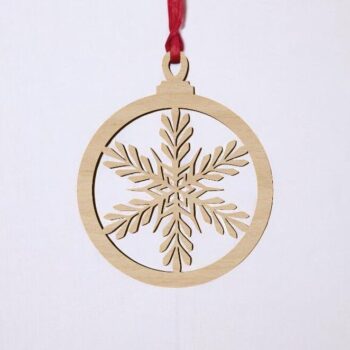 Intra απο ξύλο plywood 3mm-4mm πάχος – Κρεμαστό στολίδι Χριστουγεννιάτικου Δέντρου 12x15 cm INTRAVECTRY-MY553481 - Image 2