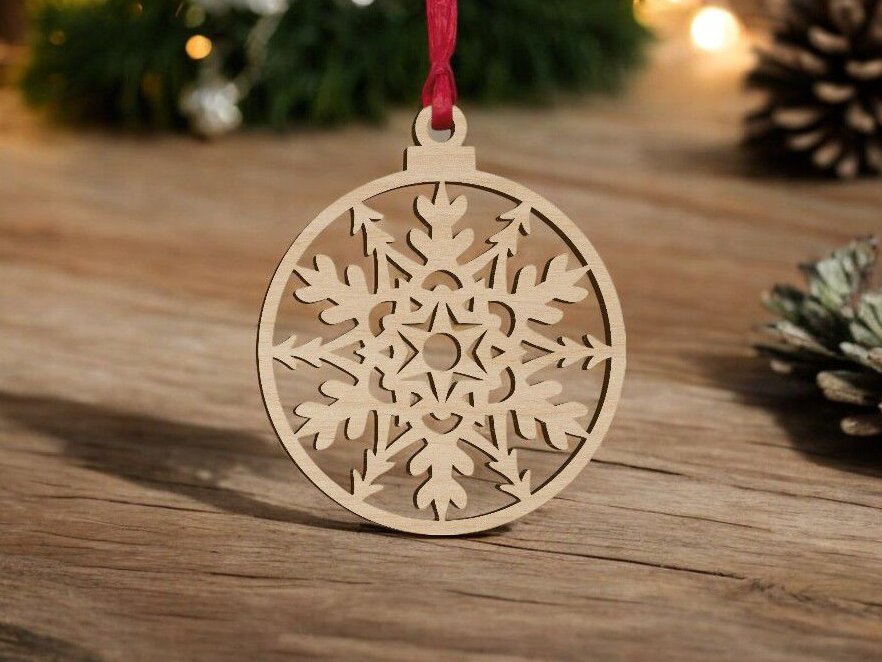 Intra απο ξύλο plywood 3mm-4mm πάχος – Χριστουγεννιάτικη μπαλίτσα 40x40 cm INTRAVECTRY-MY550986