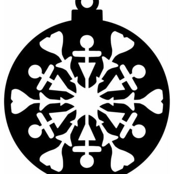 Intra απο ξύλο plywood 3mm-4mm πάχος – Χριστουγεννιάτικα στολίδια Κρεμαστή μπάλα 50x60 cm INTRAVECTRY-MY545612 - Image 3