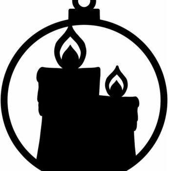 Intra απο ξύλο plywood 3mm-4mm πάχος – Χριστουγεννιάτικο στολίδι με κεριά 15x20 cm INTRAVECTRY-MY559888 - Image 3