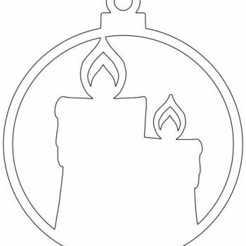 Intra απο ξύλο plywood 3mm-4mm πάχος – Χριστουγεννιάτικο στολίδι με κεριά 15x20 cm INTRAVECTRY-MY559888 - Image 4