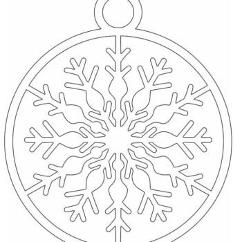 Intra απο ξύλο plywood 3mm-4mm πάχος – Μπάλα διακοσμήσεων με νιφάδες χιονιού 20x25 cm INTRAVECTRY-MY550995 - Image 4