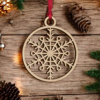 Intra απο ξύλο plywood 3mm-4mm πάχος – Χριστουγεννιάτικο δέντρο Ξύλινο στολίδι 25x25 cm INTRAVECTRY-MY546910 - Image 1