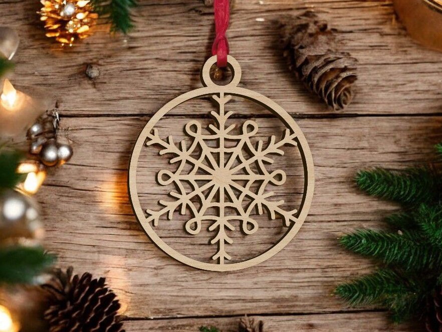 Intra απο ξύλο plywood 3mm-4mm πάχος – Χριστουγεννιάτικο δέντρο Ξύλινο στολίδι 20x20 cm INTRAVECTRY-MY545616