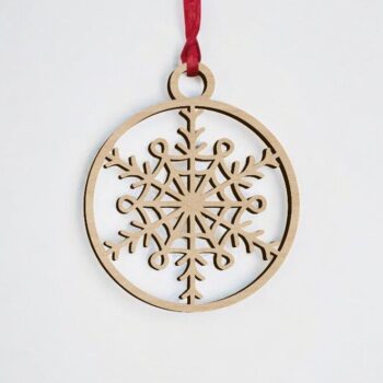 Intra απο ξύλο plywood 3mm-4mm πάχος – Χριστουγεννιάτικο δέντρο Ξύλινο στολίδι 25x25 cm INTRAVECTRY-MY546910 - Image 2