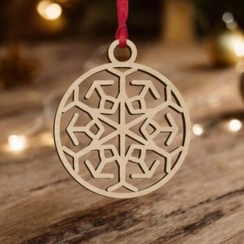 Intra απο ξύλο plywood 3mm-4mm πάχος – Μπιχλιμπίδι στολίδι Χριστουγεννιάτικου Δέντρου 30x30 cm INTRAVECTRY-MY550998 - Image 1