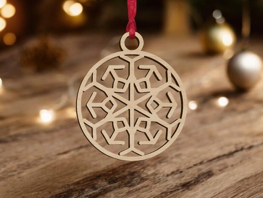 Intra απο ξύλο plywood 3mm-4mm πάχος – Μπιχλιμπίδι στολίδι Χριστουγεννιάτικου Δέντρου 45x50 cm INTRAVECTRY-MY551861