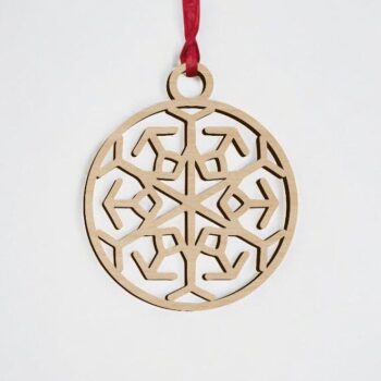 Intra απο ξύλο plywood 3mm-4mm πάχος – Μπιχλιμπίδι στολίδι Χριστουγεννιάτικου Δέντρου 30x30 cm INTRAVECTRY-MY550998 - Image 2