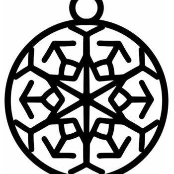 Intra απο ξύλο plywood 3mm-4mm πάχος – Μπιχλιμπίδι στολίδι Χριστουγεννιάτικου Δέντρου 30x30 cm INTRAVECTRY-MY550998 - Image 3