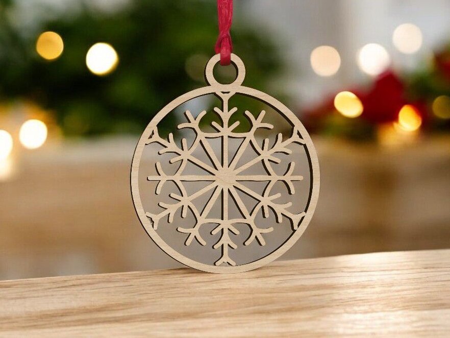 Intra απο ξύλο plywood 3mm-4mm πάχος – Ξύλινο στολίδι Χριστουγεννιάτικου Δέντρου 45x50 cm INTRAVECTRY-MY551867