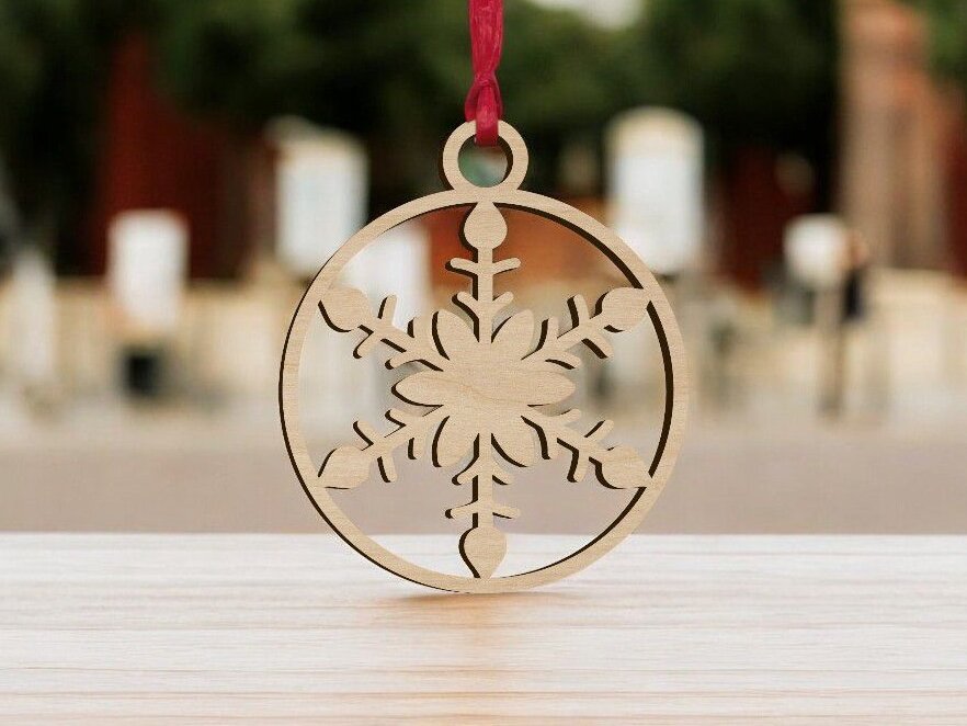 Intra απο ξύλο plywood 3mm-4mm πάχος – Χριστουγεννιάτικο μενταγιόν 50x60 cm INTRAVECTRY-MY551868