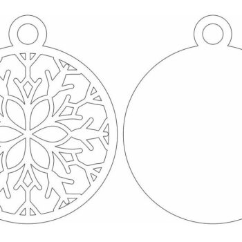 Intra απο ξύλο plywood 3mm-4mm πάχος – Στολίδι για χριστουγεννιάτικο δέντρο δύο στρώσεων 15x15 cm INTRAVECTRY-MY553508 - Image 4