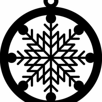 Intra απο ξύλο plywood 3mm-4mm πάχος – Χριστουγεννιάτικο στολίδι με σχήμα νιφάδας χιονιού 40x40 cm INTRAVECTRY-MY548417 - Image 3