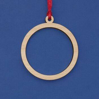 Intra απο ξύλο plywood 3mm-4mm πάχος – Στολίδι χριστουγεννιάτικου δέντρου σε κοίλο μπιχλιμπίδι 25x30 cm INTRAVECTRY-MY548418 - Image 2