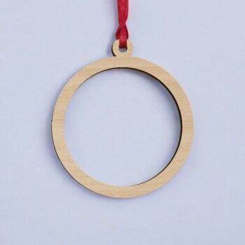 Intra απο ξύλο plywood 3mm-4mm πάχος – Στολίδι χριστουγεννιάτικου δέντρου σε κοίλο μπιχλιμπίδι 25x30 cm INTRAVECTRY-MY548418 - Image 3