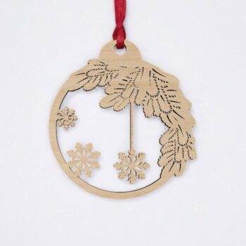 Intra απο ξύλο plywood 3mm-4mm πάχος – Περίτεχνα στολίδια χριστουγεννιάτικων δέντρων 10x10 cm INTRAVECTRY-MY551876 - Image 2