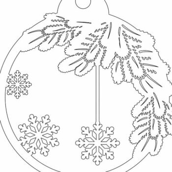 Intra απο ξύλο plywood 3mm-4mm πάχος – Περίτεχνα στολίδια χριστουγεννιάτικων δέντρων 10x10 cm INTRAVECTRY-MY551876 - Image 4