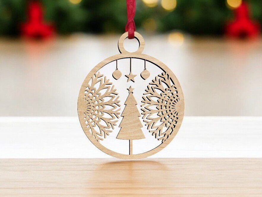 Intra απο ξύλο plywood 3mm-4mm πάχος – Στολίδι Χριστουγεννιάτικου Δέντρου 30x35 cm INTRAVECTRY-MY546929