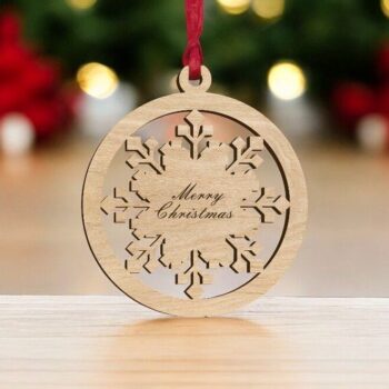 Intra απο ξύλο plywood 3mm-4mm πάχος – Εξατομικευμένο χριστουγεννιάτικο μπιχλιμπίδι στολίδι 20x20 cm INTRAVECTRY-MY551881 - Image 1