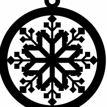 Intra απο ξύλο plywood 3mm-4mm πάχος – Στολίδι για χριστουγεννιάτικο δέντρο με νιφάδες χιονιού 15x15 cm INTRAVECTRY-MY549197 - Image 3