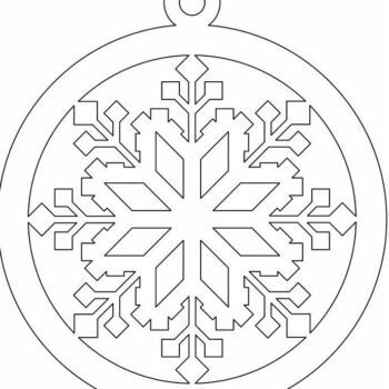 Intra απο ξύλο plywood 3mm-4mm πάχος – Στολίδι για χριστουγεννιάτικο δέντρο με νιφάδες χιονιού 15x15 cm INTRAVECTRY-MY549197 - Image 4