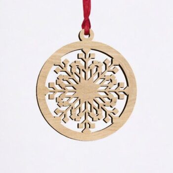 Intra απο ξύλο plywood 3mm-4mm πάχος – Διακοσμητικό Χριστουγεννιάτικο μπιχλιμπίδι 25x25 cm INTRAVECTRY-MY553521 - Image 2