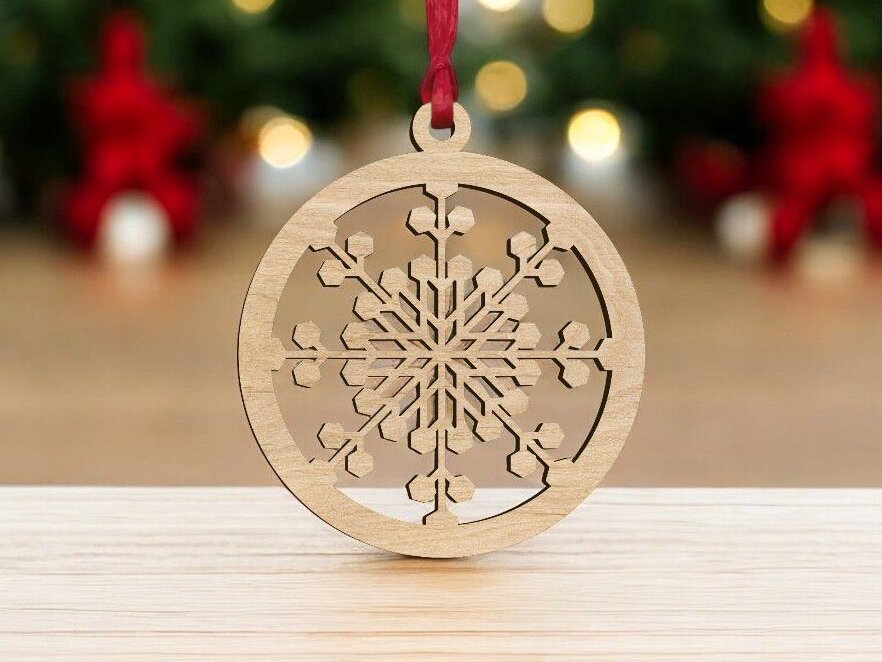 Intra απο ξύλο plywood 3mm-4mm πάχος – Μπιχλιμπίδι διακόσμησης χριστουγεννιάτικου δέντρου 20x25 cm INTRAVECTRY-MY546936