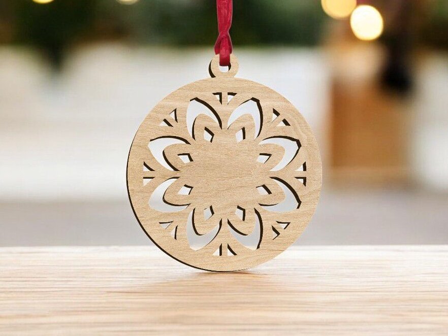 Intra απο ξύλο plywood 3mm-4mm πάχος – Μπιχλιμπίδι διακοσμήσεων χριστουγεννιάτικων δέντρων 20x25 cm INTRAVECTRY-MY553526